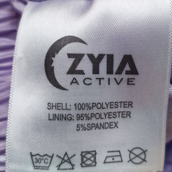 ZYIA lilac shine bomber shorts women's size L - Picture 5 of 11